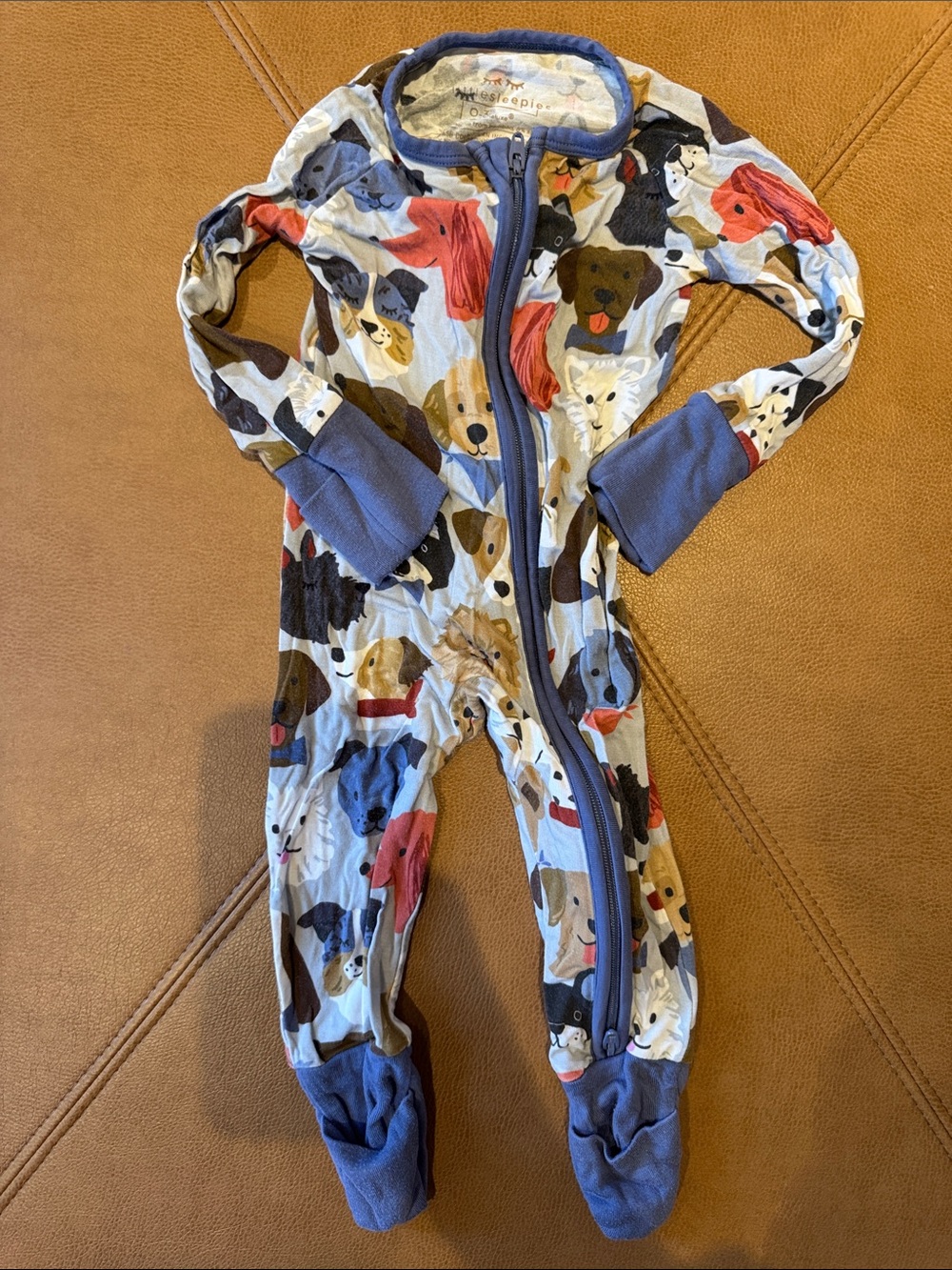 Little sleepies footie bamboo stretch 0-3 onesie pajamas